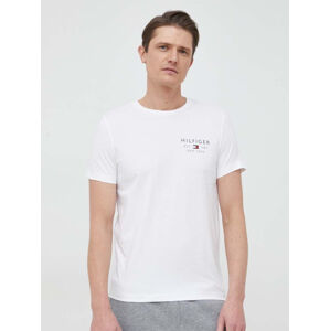 Tommy Hilfiger pánské bílé tričko Brand - L (YBR)